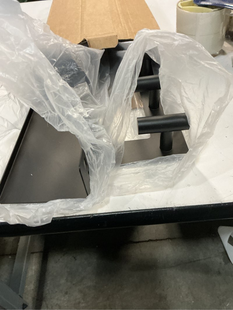 Condition photo showing As Is for vaehold wall-mounted coat rack with shelf wall hooks with upper and lower double storage entryway shelf with 5 stainless steel hooks to hang clothes towels bathrobe purse(black)