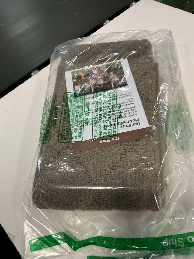 Condition photo showing Good Condition for COSY HOMEER Stair Treads for Wooden Steps 9"x28" Washable Indoor Carpet Stair Treads Non Slip Soft Polyester Stair Carpet Tread Reusable Stair Runner Rugs for Kids, Elders,Pets,Light Brown,4pcs Light Brown 4pc