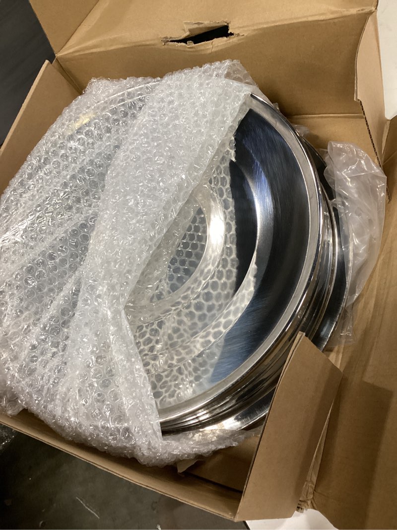 Condition photo showing Good Condition for jingmore holy communion tray for churches with lid communion set stainless steel cup tray with cover church supplies not cups included(silver color)