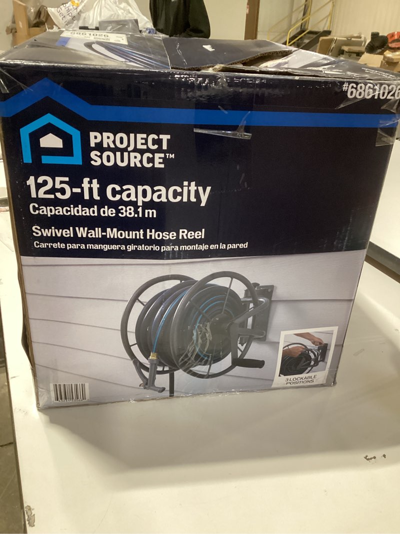 Condition photo showing As Is for project source steel 125-ft wall-mount hose reel item #6861026 | model #53566