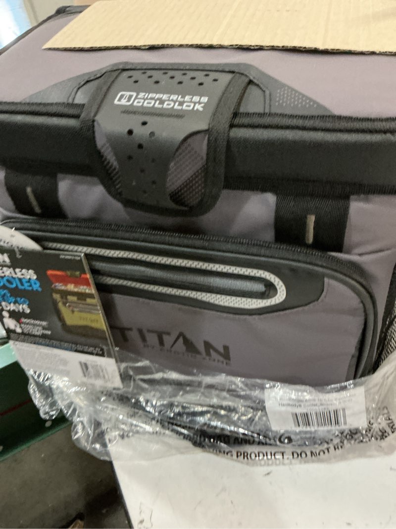 Condition photo showing Good Condition for Titan by Arctic Zone Deep Freeze Cooler - Zipperless Hardbody Cooler - Deep Freeze Insulation, HardBody Liner, and SmartShelf 16 Can Sharkskin Gray