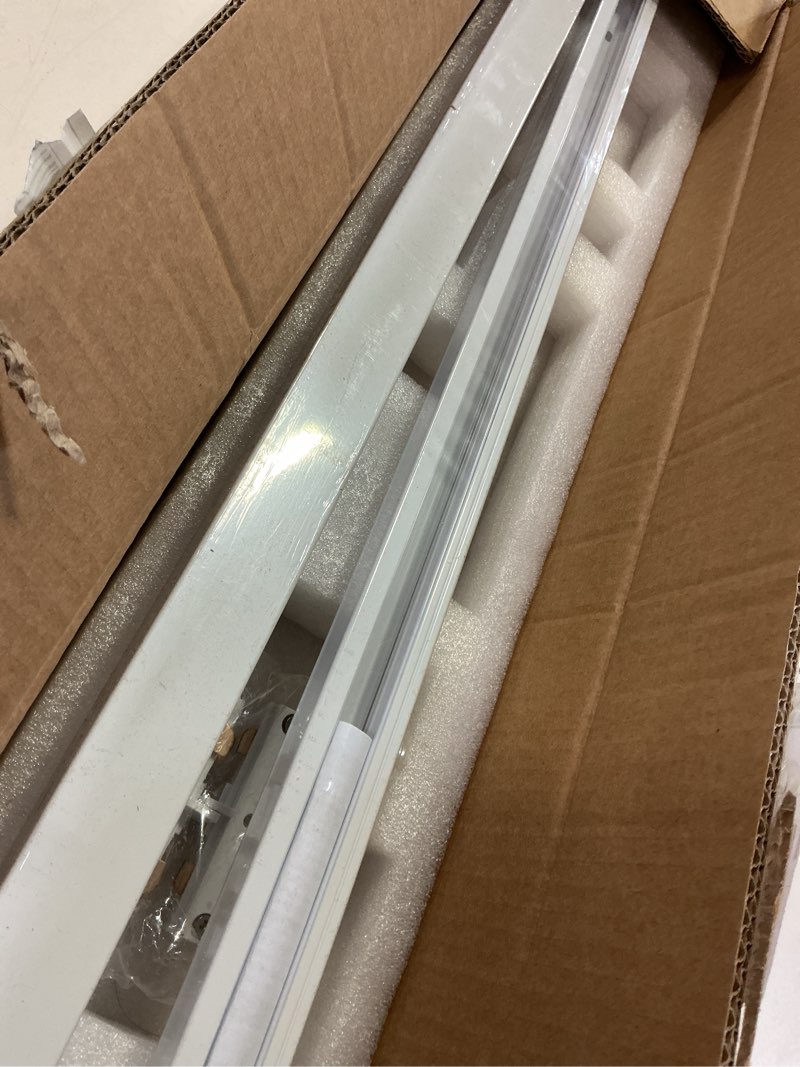 Condition photo showing As Is for  ( incomplete ) H Track Lighting Rails Kit - iCreating 20ft White Track Light Tracks 3 Wire with Floating Canopy Connector, I and L Connectors for Single Circuit H Type LED Tracks Lighting Heads Fixtures