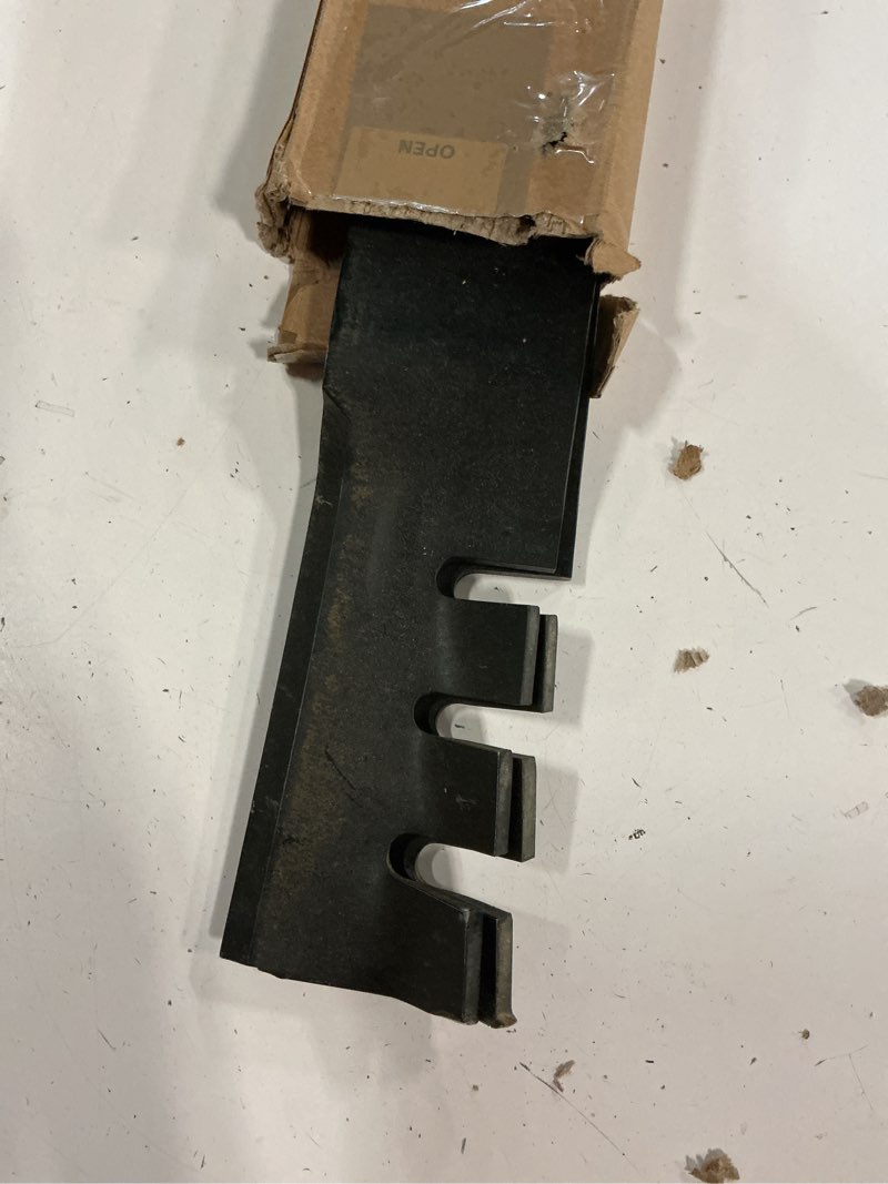 Condition photo showing As Is for grasscool s100 42 inch mower mulching blades replace john d-eere gy20850 for d130 d105 d110 d100 d125 e100 la125 la115 la105 42'' deck lawn tractor riding gx22151