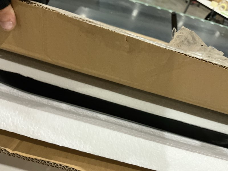 Condition photo showing As Is for ayra 30 x 27 inch black mirror