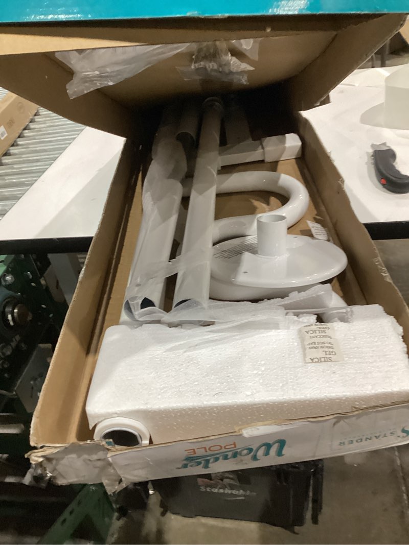Condition photo showing Good Condition for Stander Wonder Pole, Security-Pole and Curve Grab Bar, Tension Mounted Floor to Ceiling Transfer-Pole for Seniors, Elderly Adults, Bathroom Safety Assist and Stability Rail, White Iceberg White