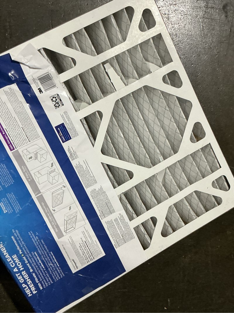 Condition photo showing Good Condition for filtrete 20-in w x 20-in l x 4-in merv 12 1550 mpr allergen, bacteria and virus electrostatic pleated air filter