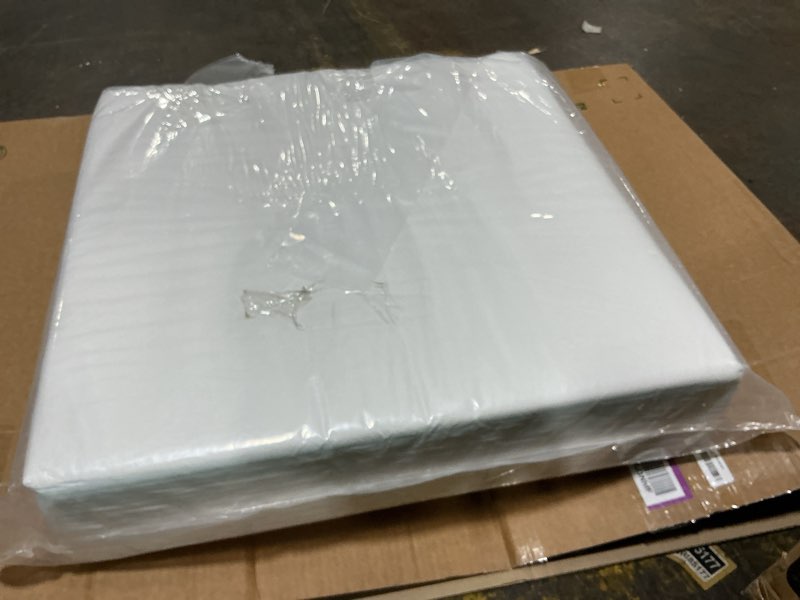 Condition photo showing Good Condition for hombys memory foam couch cushion replacement, high density upholstery foam wrapped with memory foam & polyester batting, sofa cushions inserts with dacron fiber layer,with removable cover,6"x24"x24" white 6 inch thick-24"x24"