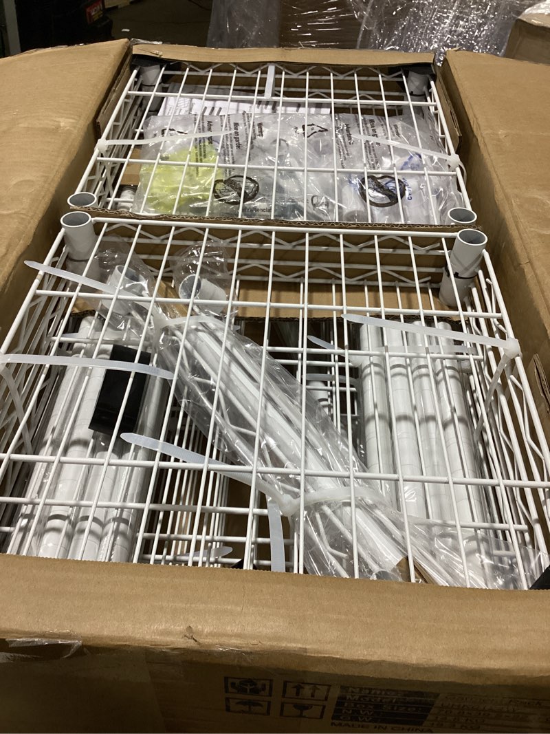 Condition photo showing Good Condition for ulif e11 heavy-duty garment rack, metal clothes rack, load 1034lbs, white | freestanding expandable closet storage organizer system with 8 shelves and 4 hanger rods, (73.2-97.6)"w x 14.5"d x 71.2"h
