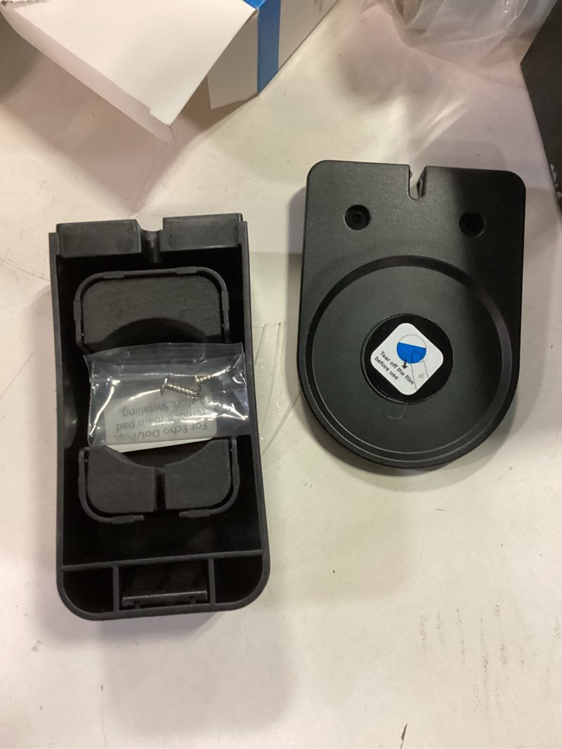 Condition photo showing Good Condition for Wall Mount Holder for Echo Dot 5th Generation, Outlet Hanger Stand for Echo Dot (5th & 4th Gen), Space-Saving Dot Accessories with Built-in Cable Management, Hide Messy Wires, Black