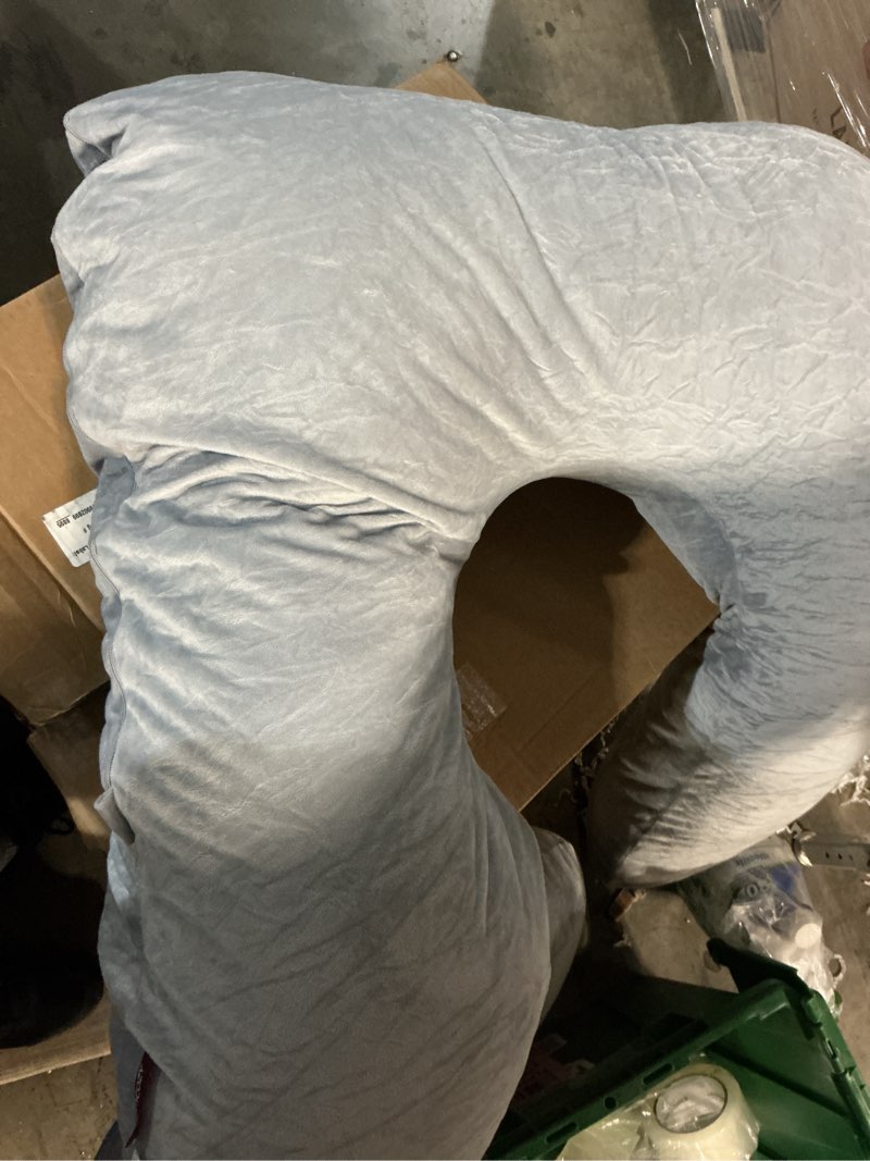 Condition photo showing As Is for Momcozy Pregnancy Pillows for Sleeping, U Shaped Full Body Maternity Pillow with Removable Cover - Support for Back, Legs, Belly, HIPS for Pregnant Women, 57 Inch Pregnancy Pillow for Women, Grey
