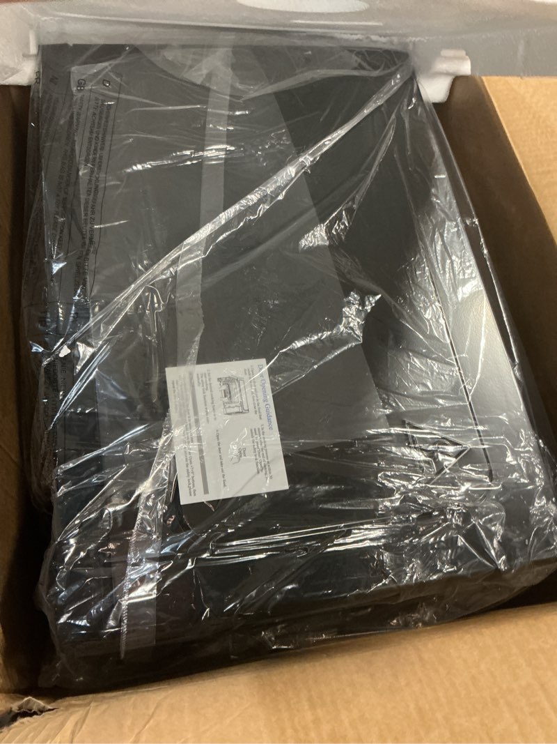 Condition photo showing Good Condition for Farberware 1.1 Cu. Ft. Countertop Microwave Oven – 1000 Watts Power, Auto Cook Settings, Defrost, Easy Clean and Child Safety Lock - Stainless 1.1 Cu. Ft. Stainless Steel