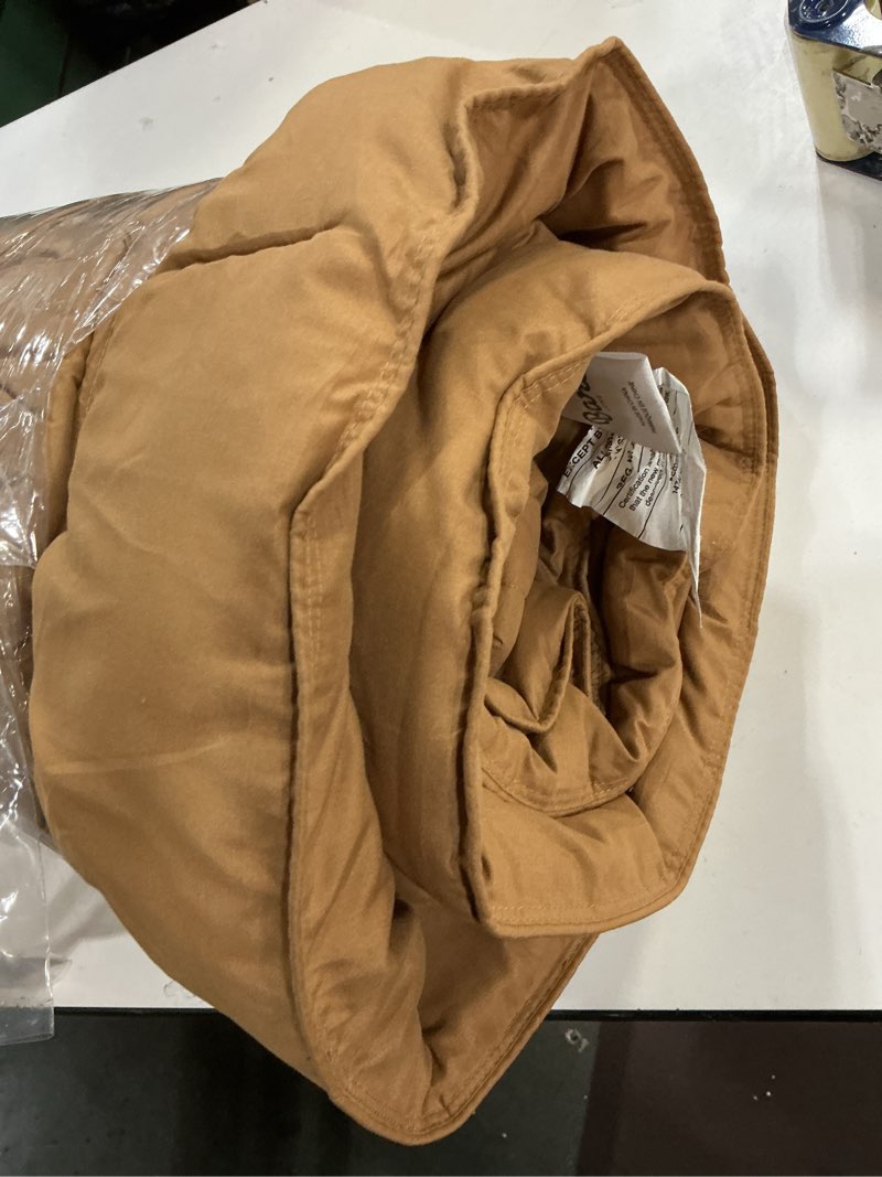 Condition photo showing Good Condition for Bare Home Comforter Set - King/California King Size - Ultra-Soft - Goose Down Alternative - Premium 1800 Series - All Season Warmth (King/Cal King, Caramel) King/Cal King 10 - Caramel