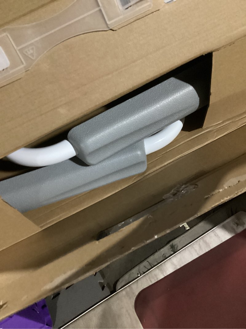 Condition photo showing Good Condition for Medline 3-in-1 Steel Bedside Commode, Elongated Seat, Sturdy Folding Frame, 7.5 QT. Bucket, 350 lb. Weight Capacity, Clip-on Seat, Easy Cleaning, Tool-Free Assembly, Gray