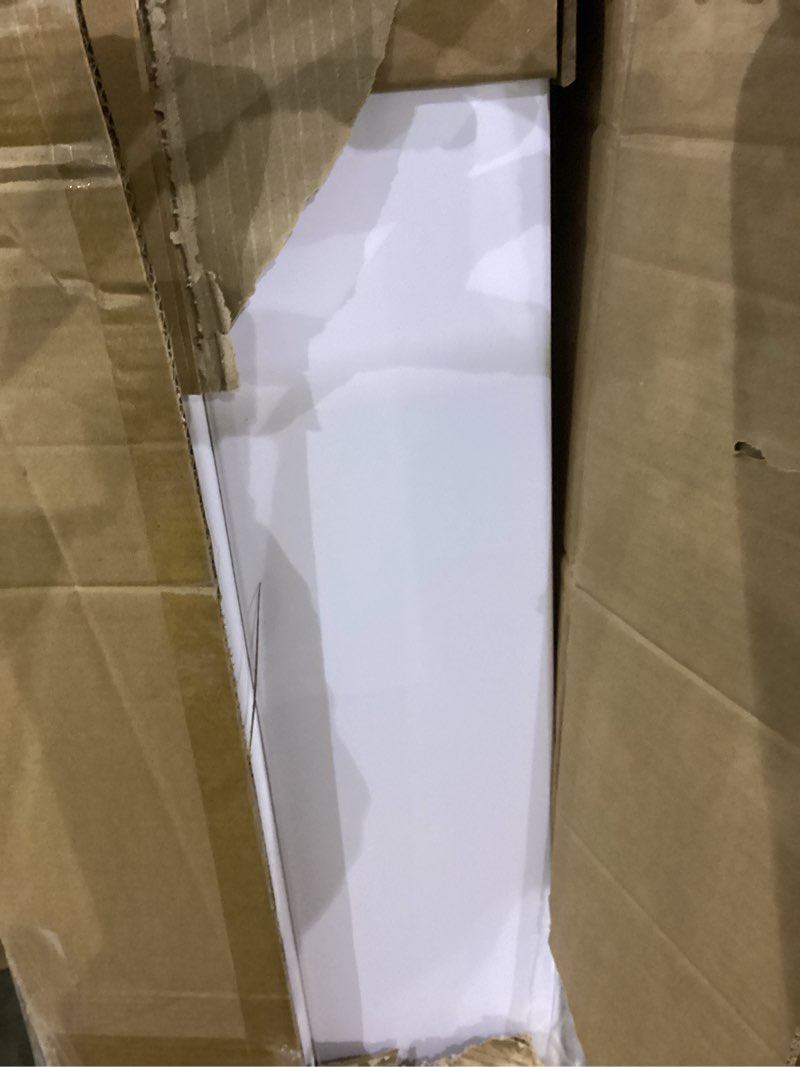 Condition photo showing As Is for Whelping Box for Dogs, Whelping Box with Pig Rails and Waterproof Whelping Pad, 48 * 48 * 18in Whelping Box for Dogs and Puppies with Adjustable Height Door ID Collars for Large Medium Small Dogs