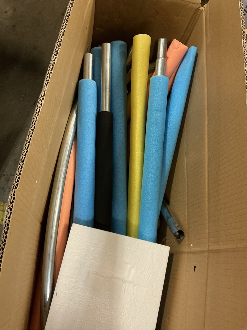 Condition photo showing As Is for Toddler Trampoline for Kids Ages 1-8, 55'' Small Trampoline with Safety Enclosure Net & Adjustable Gymnastics Bar, Indoor & Outdoor Baby Mini Trampolines, Birthday Gifts for Children & Boys & Girls