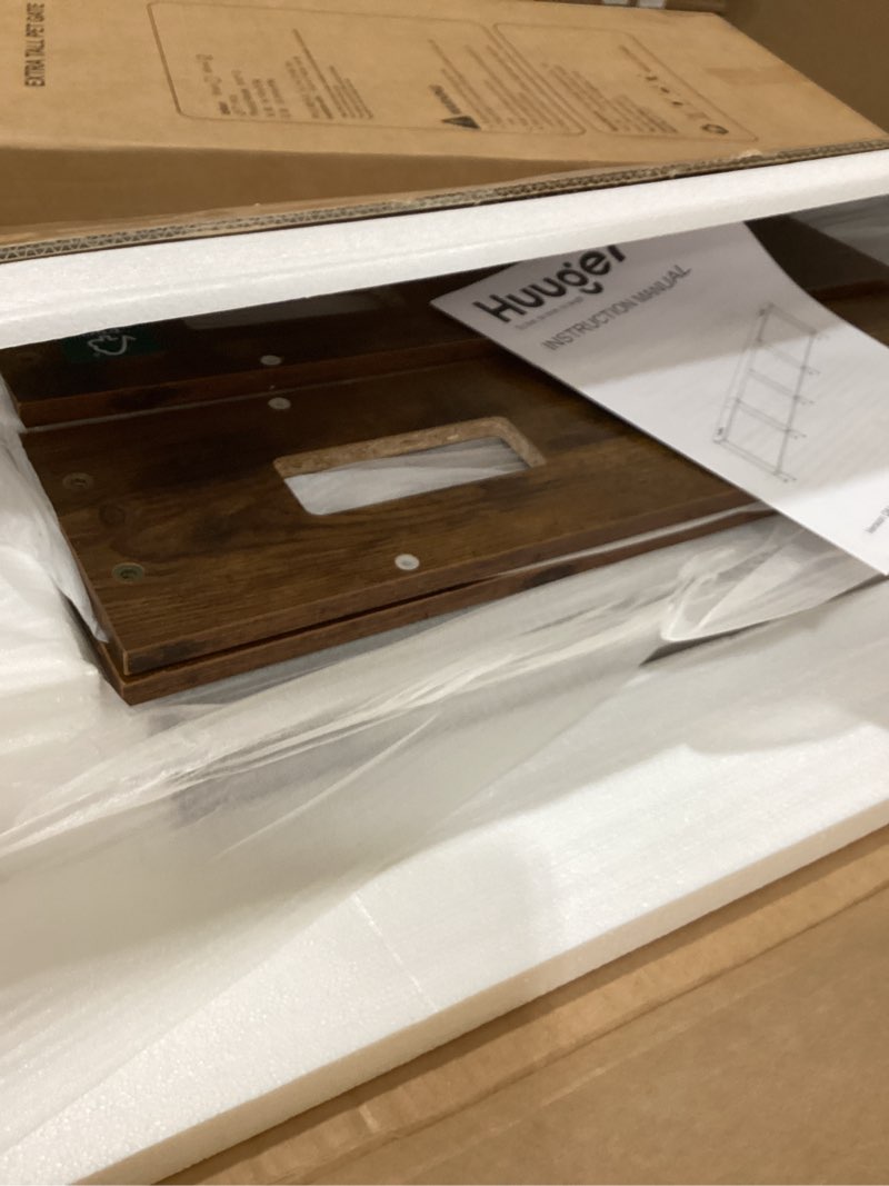 Condition photo showing New/Like New for huuger narrow sofa table with 2 power outlets, 110.2-157.5 inch adjustable length, behind the couch table with usb-c port, long entryway console table, anti-tip kit, for living room, rustic brown rustic brown 110.2-”157.5”w x 29.5h“