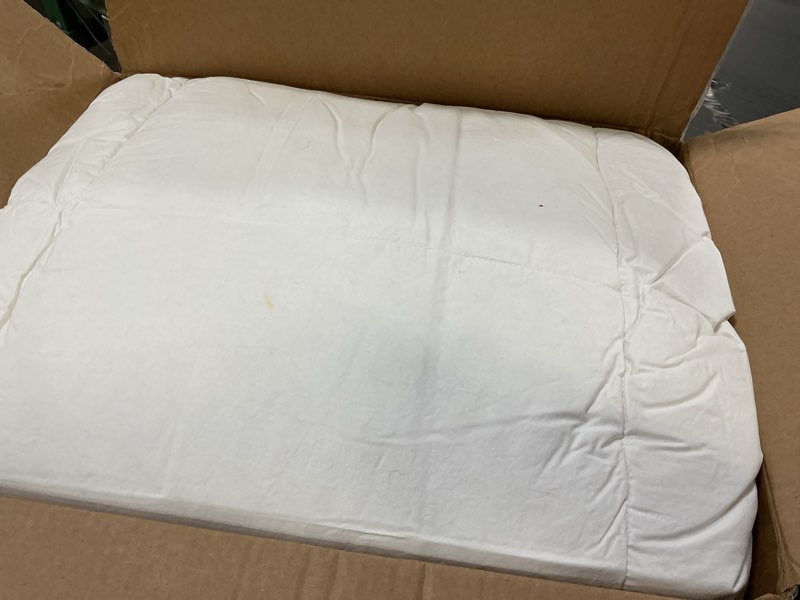 Condition photo showing Good Condition for Serta Goose Feather Down Fiber Cotton Comforter King Size - 100% Cotton Duvet Insert - Hotel Luxury Hypoallergenic Bedding Comforter All Season Medium Warmth 106 x 90 Inch White King All Season
