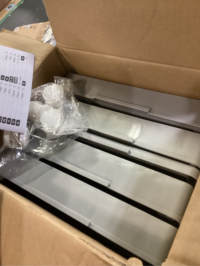 Condition photo showing Good Condition for Amazon Basics 4-Tier Storage Bins with Lids, Stackable and Collapsible, 23QT per Tier