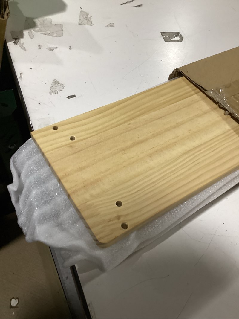 Condition photo showing Good Condition for bamboo over the stove spice shelf for kitchen storage, 31.5" spice rack organizer stove top shelf with 6 hooks, 11.4" height extra oven back sink countertop, easy to assemble