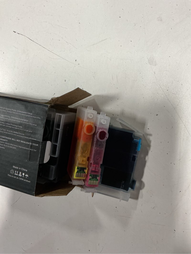 Condition photo showing As Is for 910xl ink cartridges high yield combo pack replacement for hp 910 xl fit for officejet pro 8020 8025 8028 8030 8035 8010 8015 8018 8022 printers with v21.3.1 chip ( cyan magenta yellow black, 4-pack )