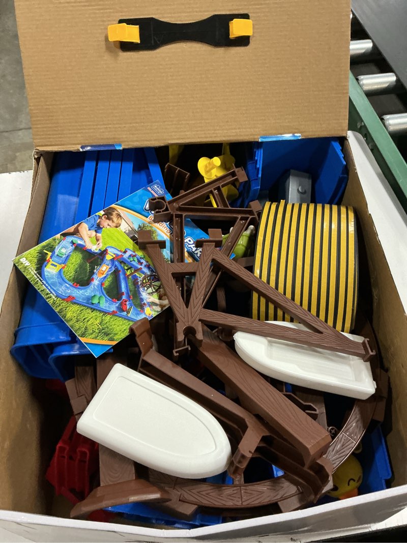 Condition photo showing Good Condition for terramus 2-tier water table toys with watermill for kids, upgraded large 115pcs water park playset, summer toys diy waterways for backyard beach pool lawn,outdoor toy for 3-5 4-8, gifts for boys girls