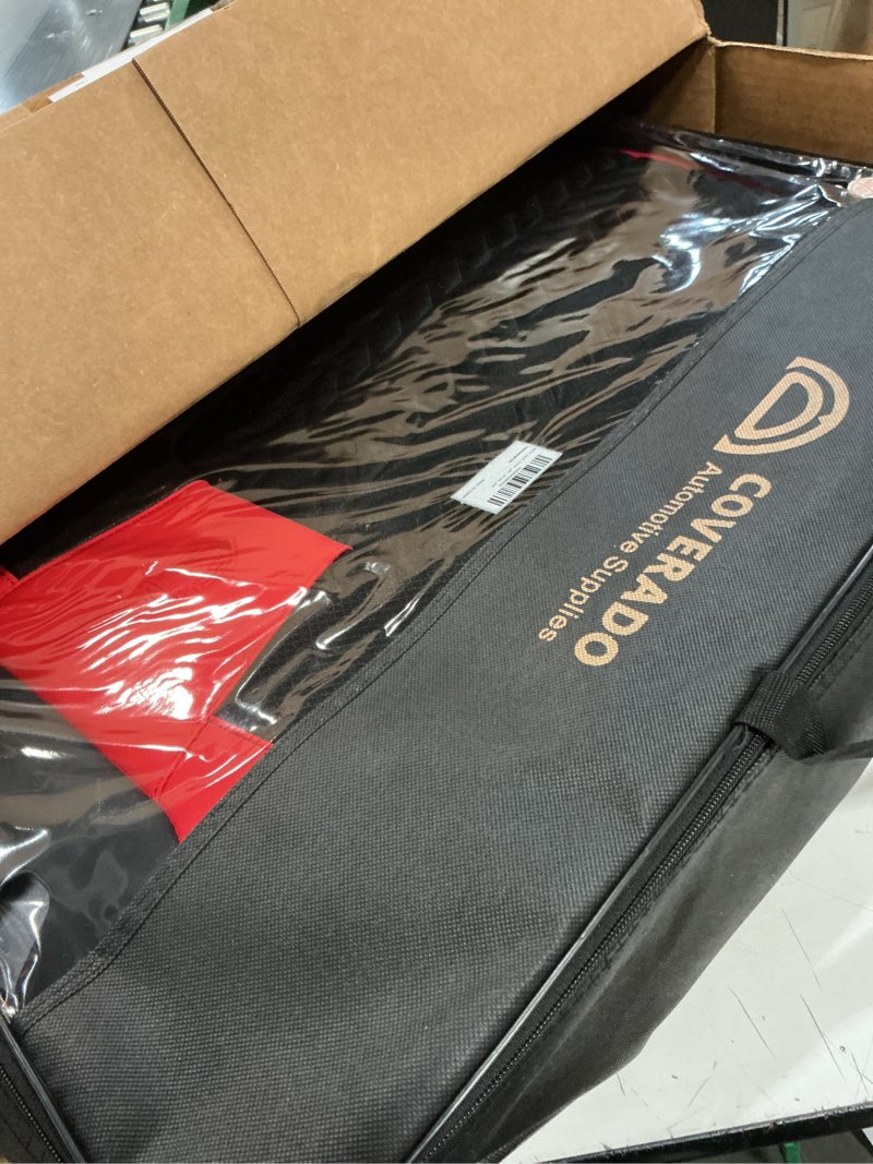 Condition photo showing Good Condition for Coverado Car Seat Cover, Front Seat Cover, 2PCS Car Seat Protector, Seat Covers for Cars, Breathable Faux Leather Car Seat Cushion, Car Seat Protector, Red Car Seat Covers Winter Fit for Most Vehicles