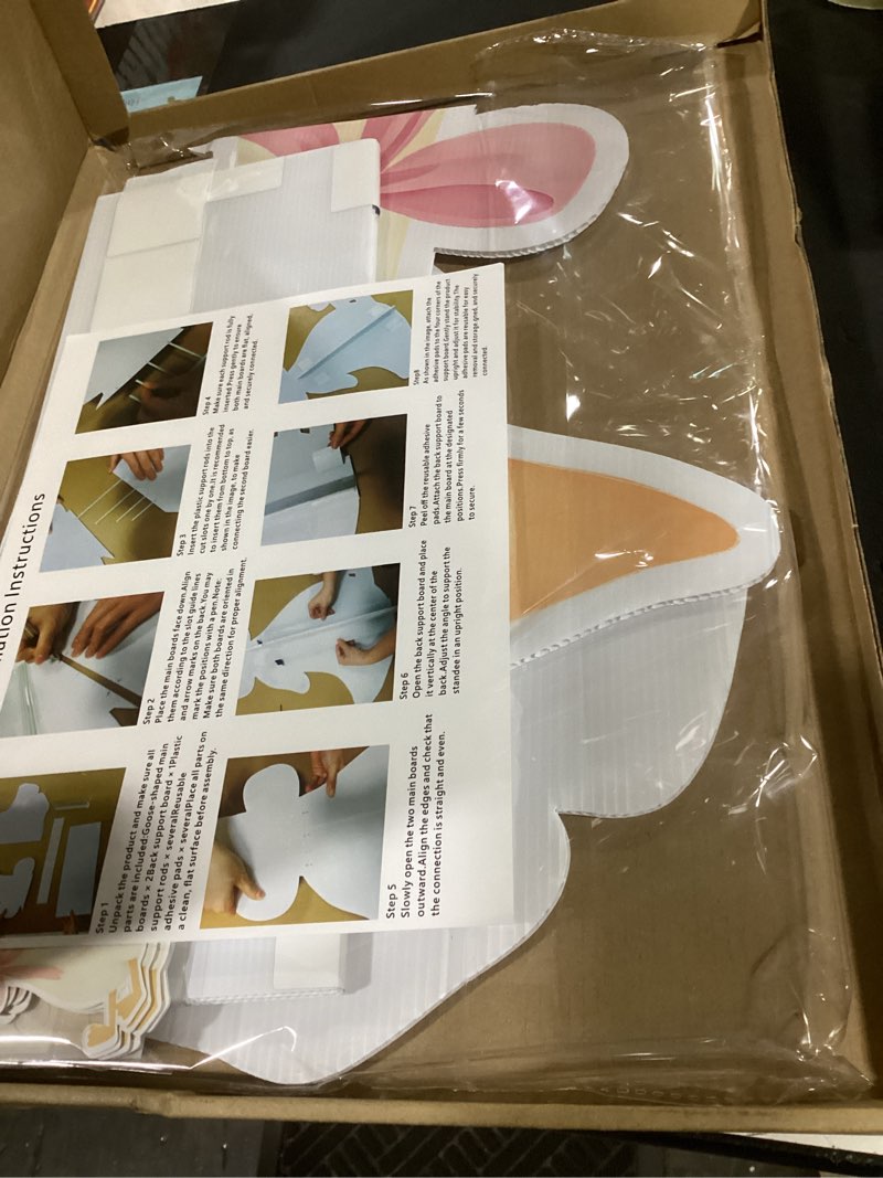 Condition photo showing New/Like New for one silly goose birthday decorations life size cardboard cutout 35 x 24 inch, silly goose backdrop stand up for 1st birthday party, baby shower & duck farm animal birthday photo prop (rose pink)