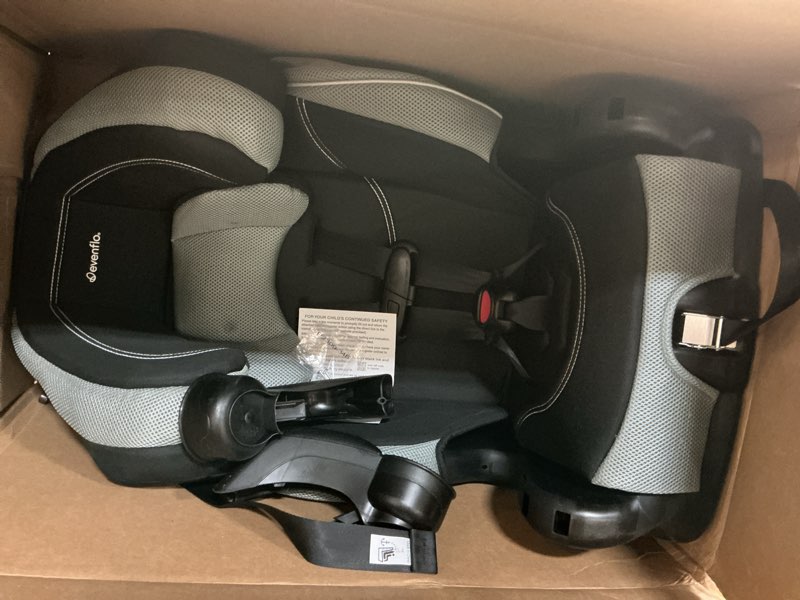 Condition photo showing Good Condition for evenflo chase lx harnessed booster car seat (jameson gray) new chase booster side impact jameson gray