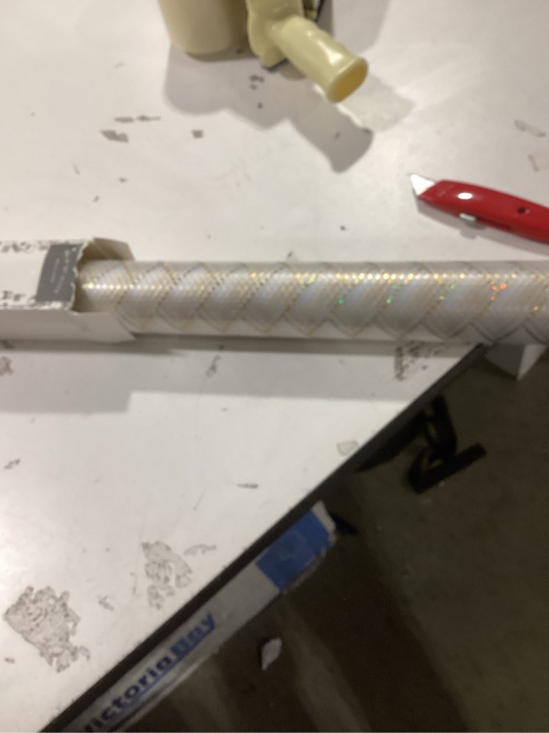 Condition photo showing Good Condition for Cooyes Shelf Liner for Kitchen Cabinets – Non-Adhesive Waterproof Drawer Liner – Durable EVA Material Easy-to-Cut Shelf Paper for Refrigerator, Cupboard, Dresser with Modern Pattern Antique Golden 23.6"W x 236"L