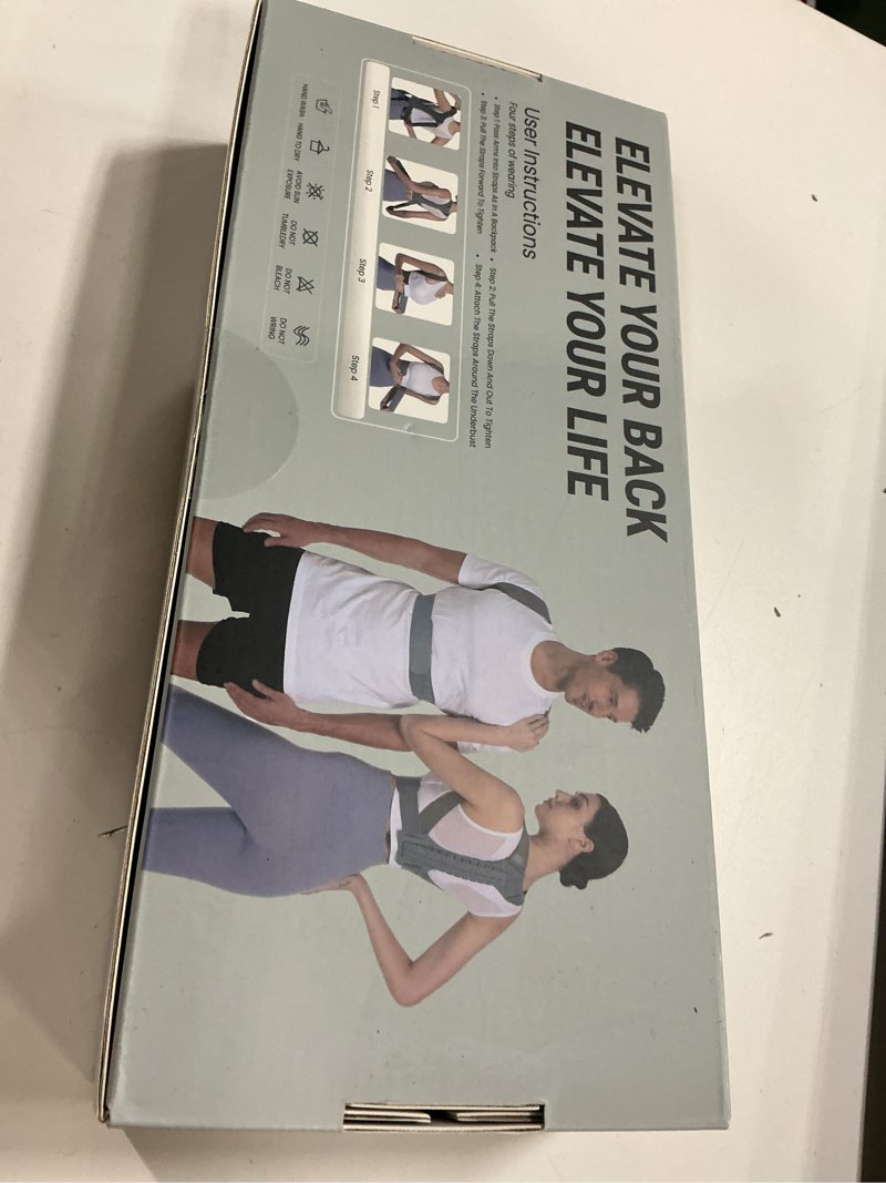 Condition photo showing New/Like New for ofir upper back brace posture corrector for women & men, adjustable & breathable back straightener posture corrector for men, gradually help improve poor posture. x-large