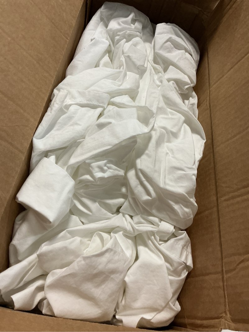 Condition photo showing Good Condition for organic crisp percale sheet set, full, white