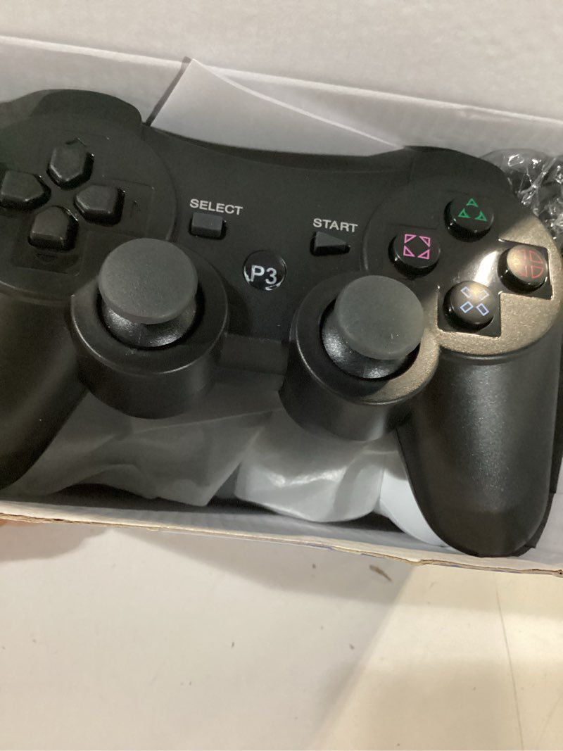 Condition photo showing Good Condition for yinjie 2 pack wireless controller for ps3, compatible with playstation 3, with 2 charging cables (black & white) black, white