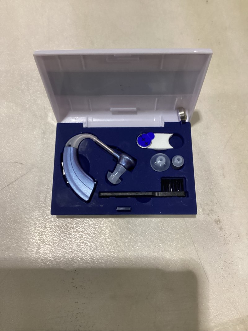 Condition photo showing As Is for Digital Hearing Amplifier by Britzgo BHA-220. 500hr Battery Life, Modern Blue, Doctor and Audiologist Designed