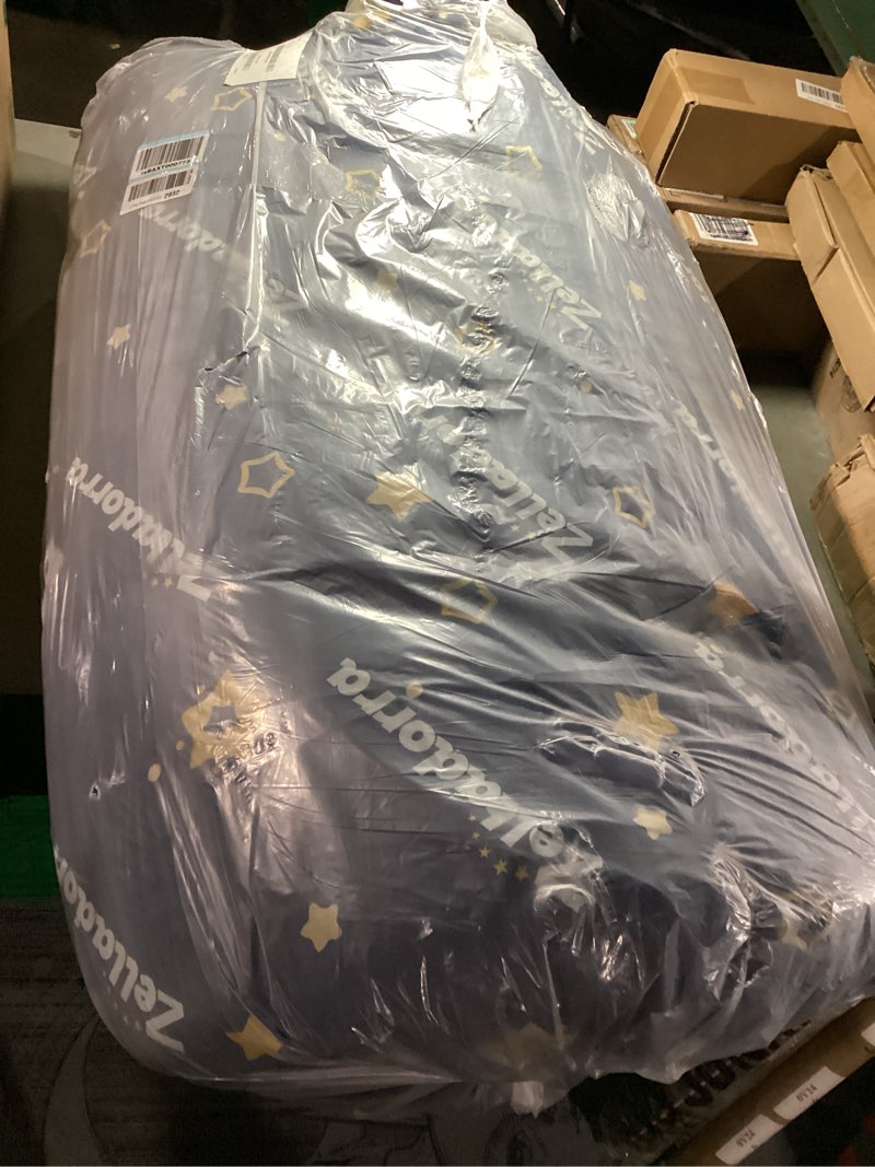 Condition photo showing As Is for zelladorra japanese floor mattress, quilted futon mattress with anti-slip bottom, foldable floor bed with storage bag and straps, (black, twin) twin?80"l x 39"w? black