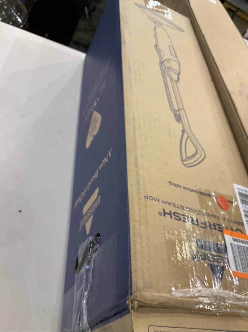Condition photo showing As Is for Bissell Power Fresh Steam Mop with Natural Sanitization, Floor Steamer, Tile Cleaner, and Hard Wood Floor Cleaner with Flip-Down Easy Scrubber, 1940A PowerFresh Steam Mop