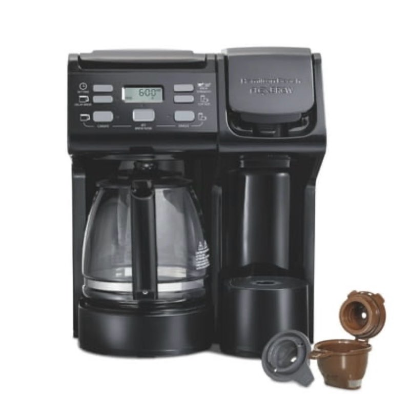 Hamilton Beach FlexBrew Trio Coffee Maker  Single Serve or 12 Cups  Black  49904
