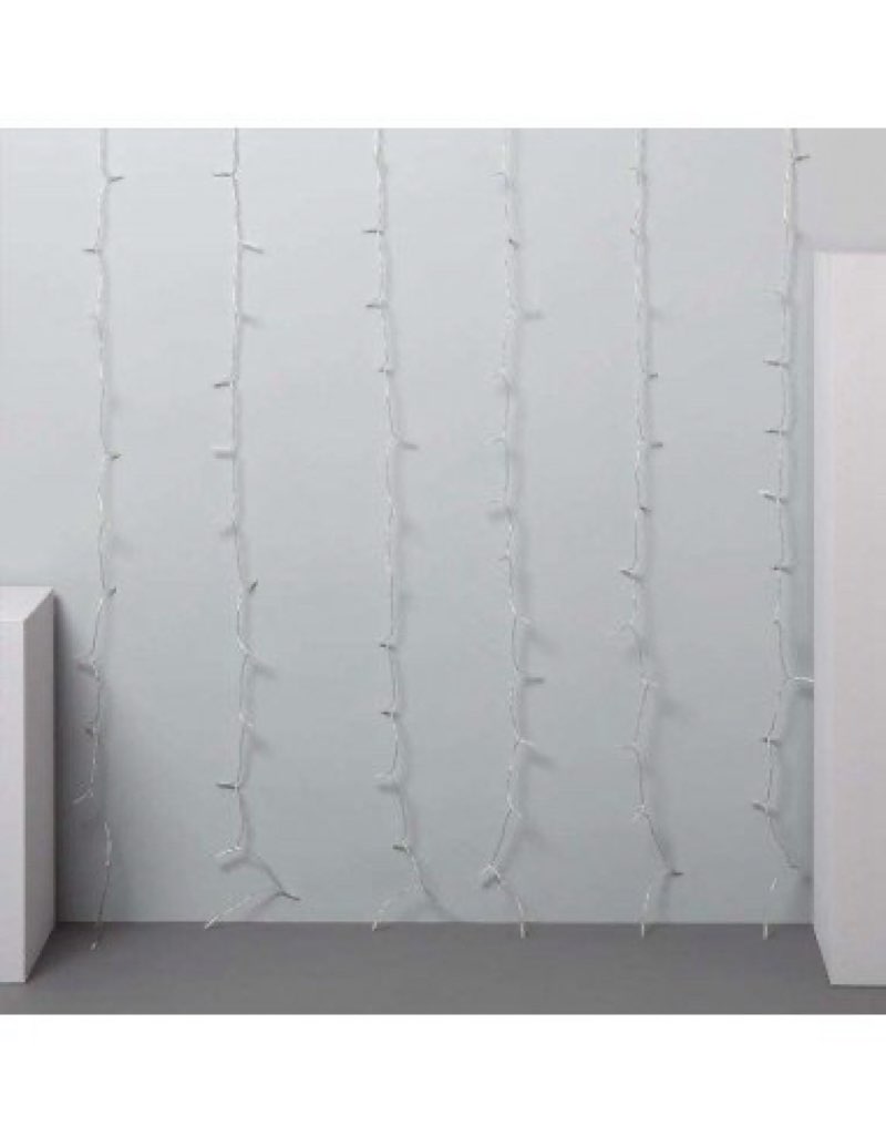 (Similar)Cortina de Guirnalda LED a pilas de 1 mtr con 6 tiras 1,65cm largo