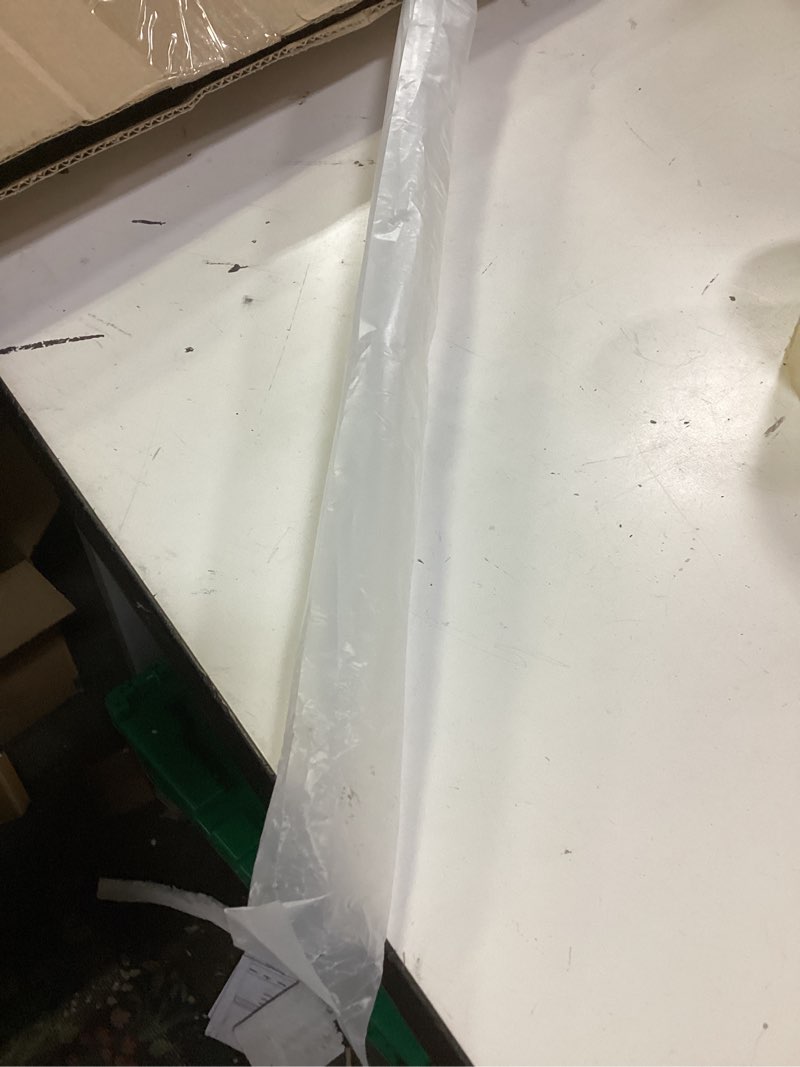 Condition photo showing New/Like New for frameless shower door bottom seal shower sweep with drip rail for 1/4" glass,36" long, vinyl, clear for 1/4" glass bottom seal