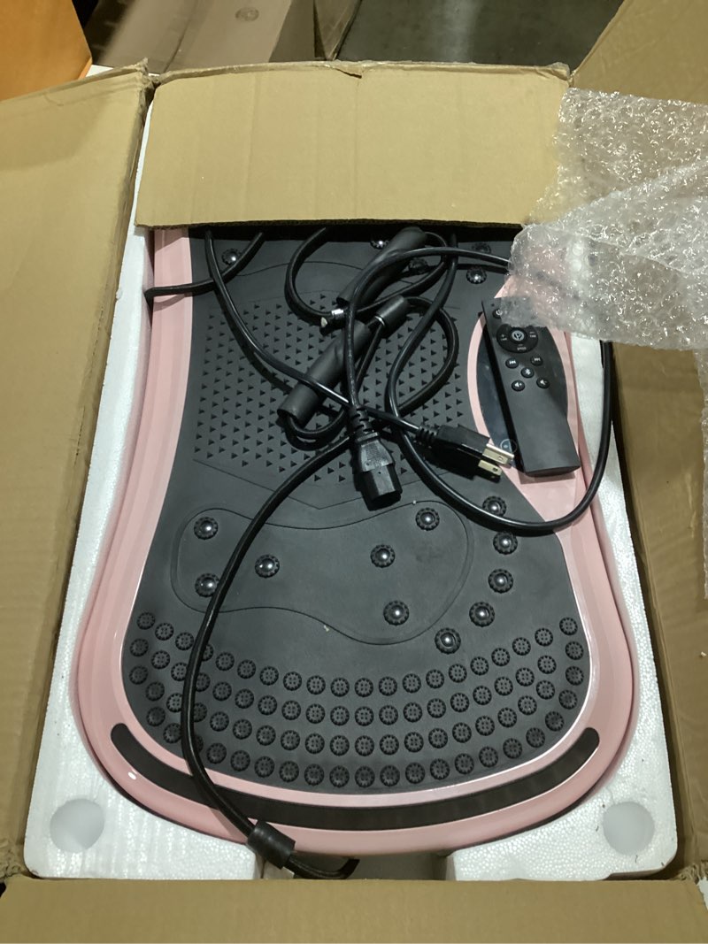 Condition photo showing Good Condition for Vibration Plate Exercise Machine for Lymphatic Drainage, Vibration Machine for Full-Body Weight Loss Shaping, Vibrate Fitness Platform 400 Lbs & 200 Adjustable Speeds for Women Men Home Pink