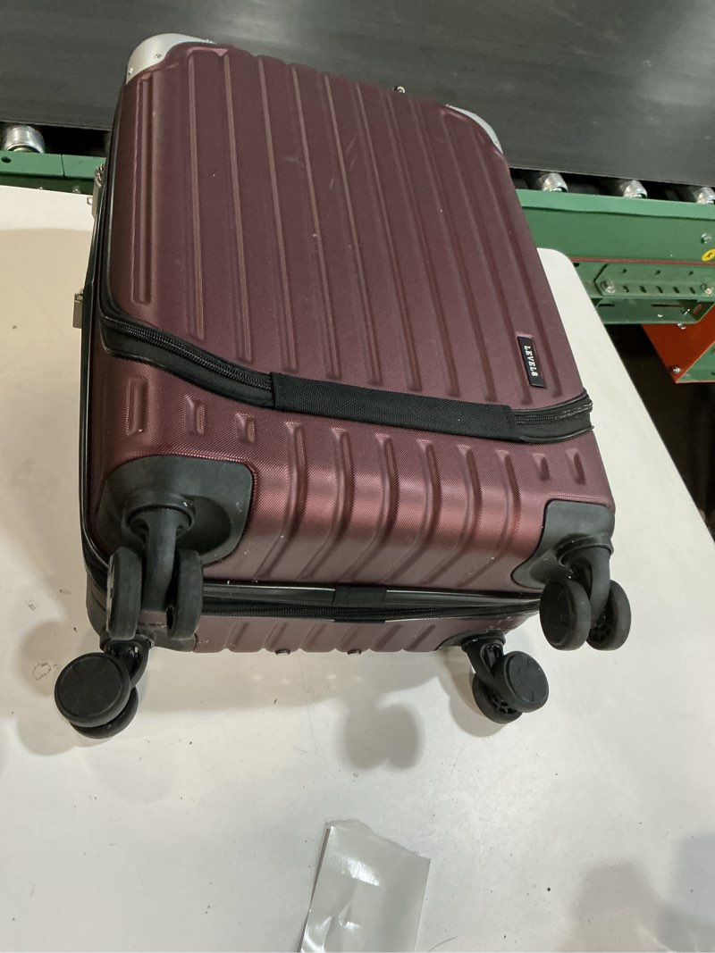 Condition photo showing As Is for LEVEL8 Grace Carry on Luggage Airline Approved, 20 Inch Expandable Hardside Suitcases with wheels, Abs+Pc Harshell Spinner Luggages with Tsa Lock, Red Red 20 Inch - EXT