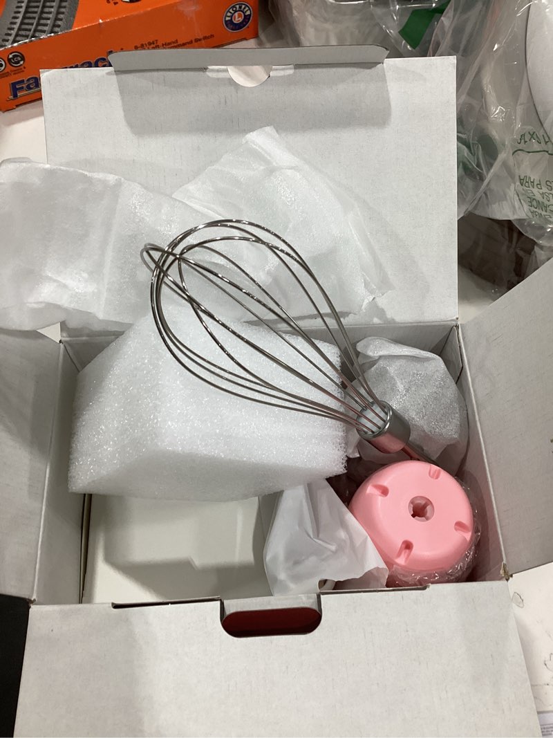 Condition photo showing Good Condition for Electric Hand Mixer with Whisk, Handheld Electric Whisk, Hand Blender Set for Mini Food Processor, Rechargeable Cordless Handheld Mixer, Small Food Chopper for Dicing, Mincing, and Puree, 4-Speed,10Oz Grey