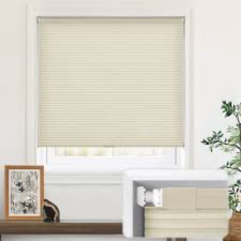 LazBlinds Cordless Cellular Blinds, No Drill Light Filtering Honeycomb Shades for Indoor Windows, In
