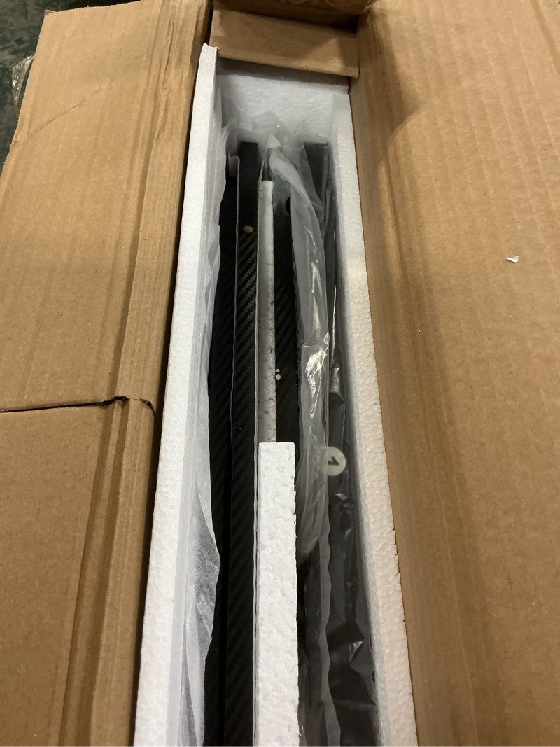 Condition photo showing As Is for L Shaped Gaming Desk with LED Lights & Power Outlet, 40" Reversible Computer Desk with Adjustable Monitor Stand and Storage Shelves Corner Home Office Desk for Small Space Carbon Fiber Black Carbon Fiber Black 40 inch