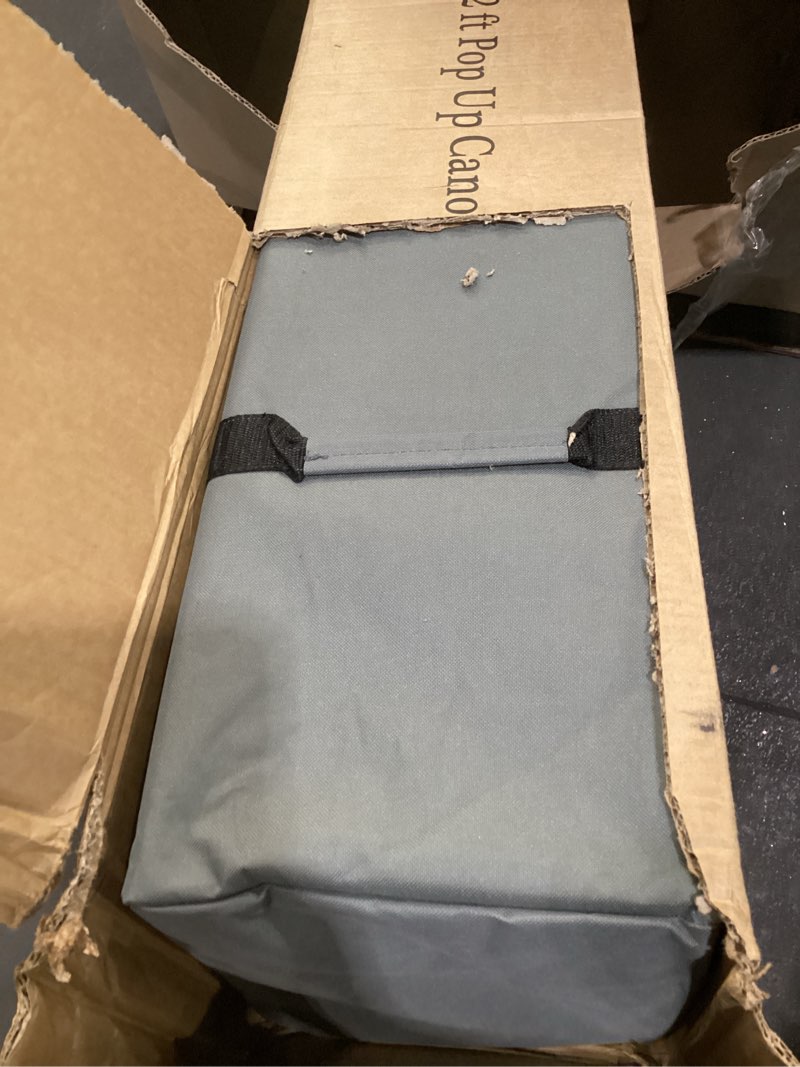 Condition photo showing Good Condition for eagle peak 12x12 pop up canopy tent instant outdoor canopy easy set up straight leg folding shelter with wheeled bag, 4 sand bags, 8 stakes and 4 ropes, beige beige 12x12