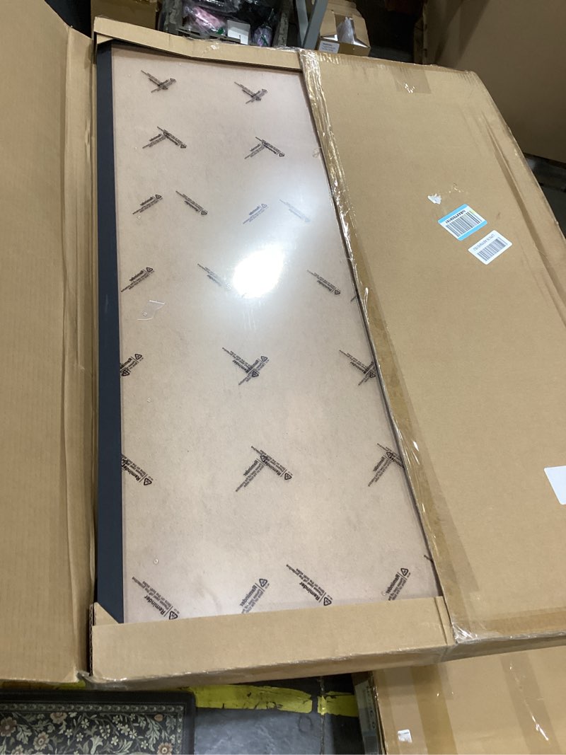 Condition photo showing Good Condition for fxojyvo engineered wood 27 x 40 frame set of 2, black picture frame for 27x40 inch poster puzzle photo, light weight 27by40 poster frame with wood-grain for wall - 2 pack/black/27 x40 black 27x40 2 packs