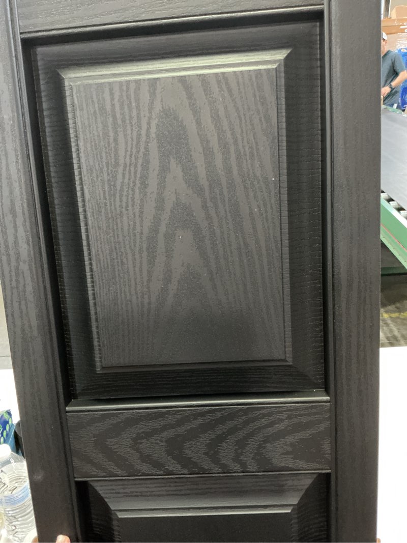 Condition photo showing Good Condition for builders edge raised panel vinyl shutters