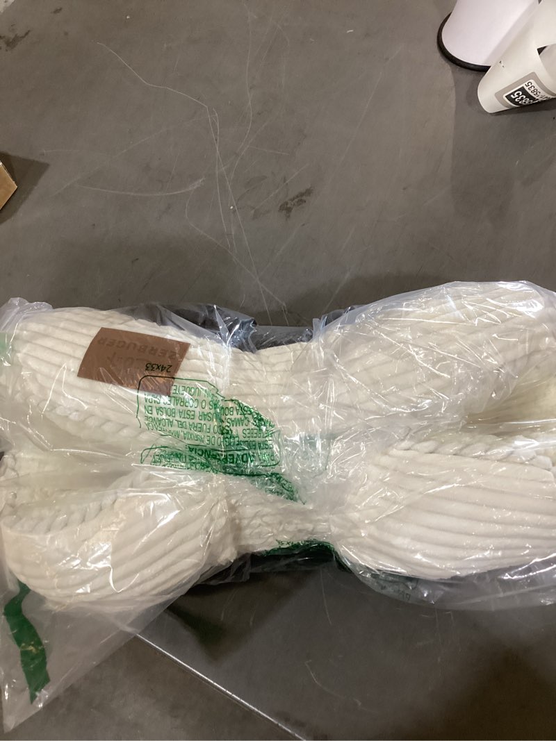 Condition photo showing New/Like New for zerbuger 20in cream round cat dog bed gift for large medium small dogs cats, machine washable sleeping sofa, non-slip bottom breathable soft calming pet cuddler for indoor/outdoor/car/cage small cream
