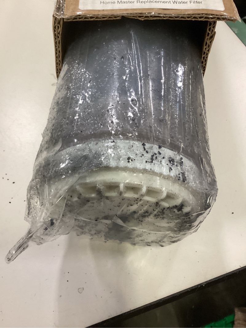Condition photo showing As Is for Home Master CFKDF85GCC-20BB Replacement Filter, Fits Big Blue, 20" x 4.5" Heavy duty Up-Flow Catalytic Carbon & KDF 85, Filters Chloramines, Chlorine, Chemicals, Heavy Metals, Sediment, more KDF85/Catalytic Carbon Up-Flow 20x4.5" Filter