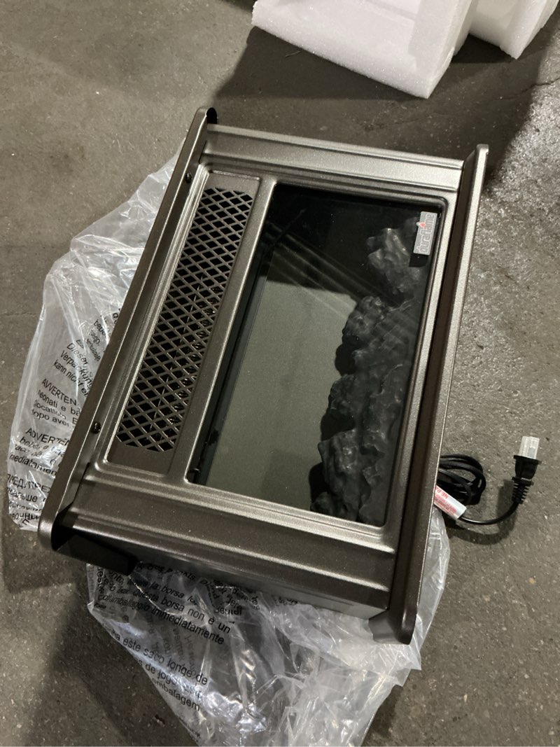 Condition photo showing Good Condition for duraflame tabletop electric fireplace w/ flame effect bronze