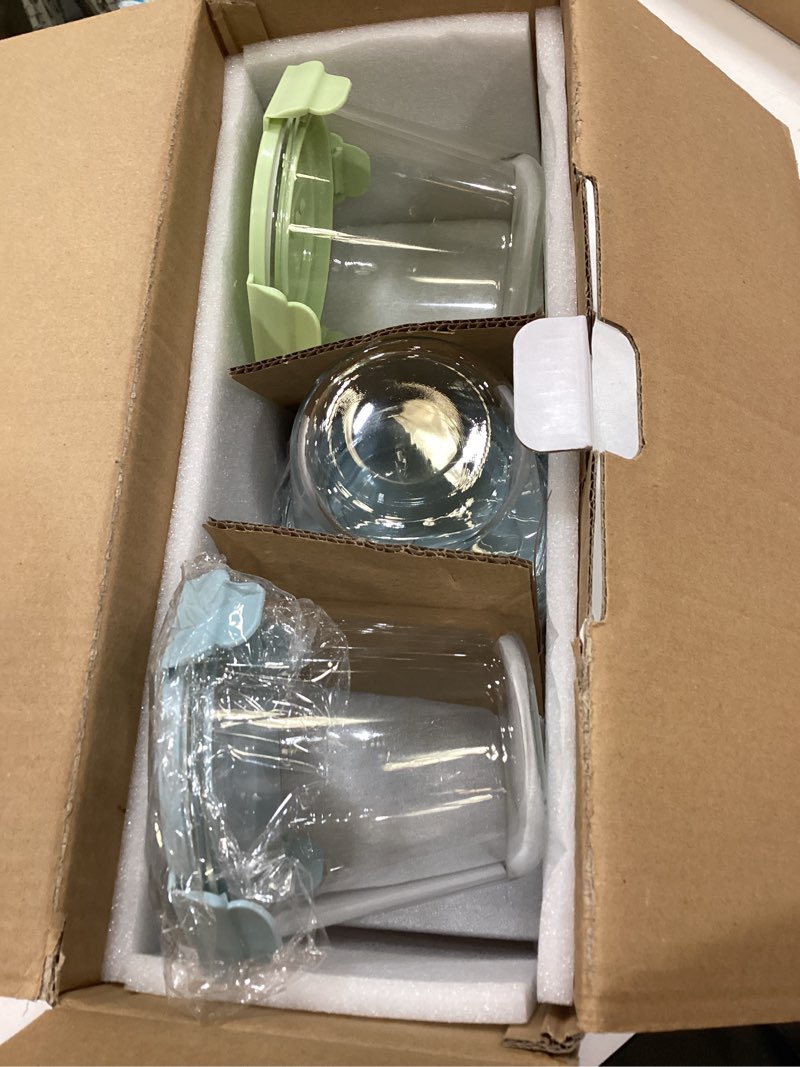 Condition photo showing Good Condition for freshmage 23oz glass meal prep containers with lids, airtight 3-cup glass storage containers set, heat-resistant bpa-free for soup, leftover, microwave, dishwasher, and freezer safe (6 packs) multicolor 23oz 6